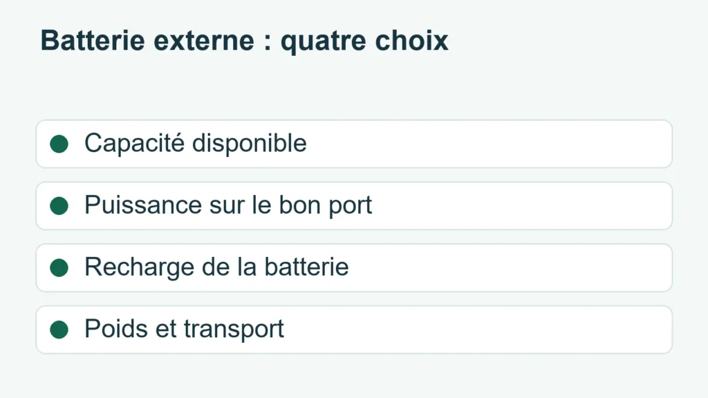 Quatre critères pour choisir