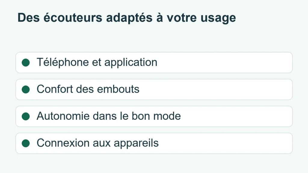 Quatre critères pour choisir
