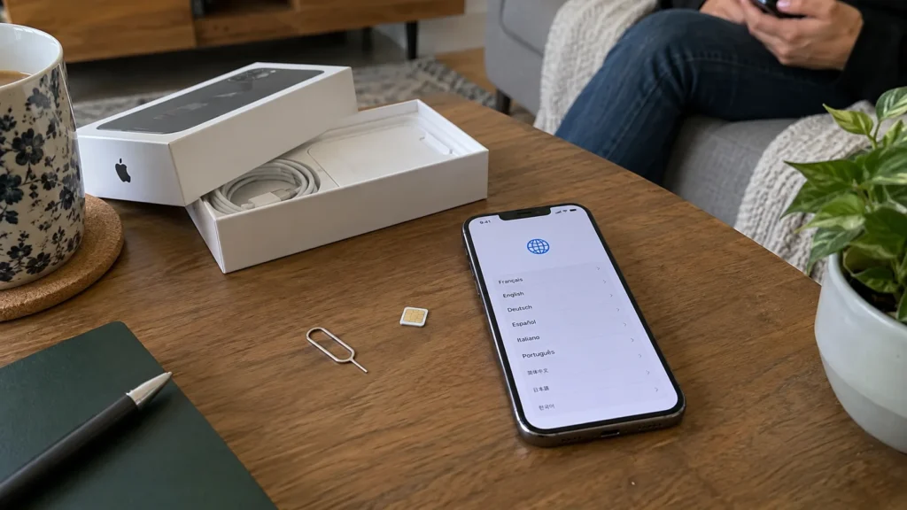 Téléphone et carte SIM retirée