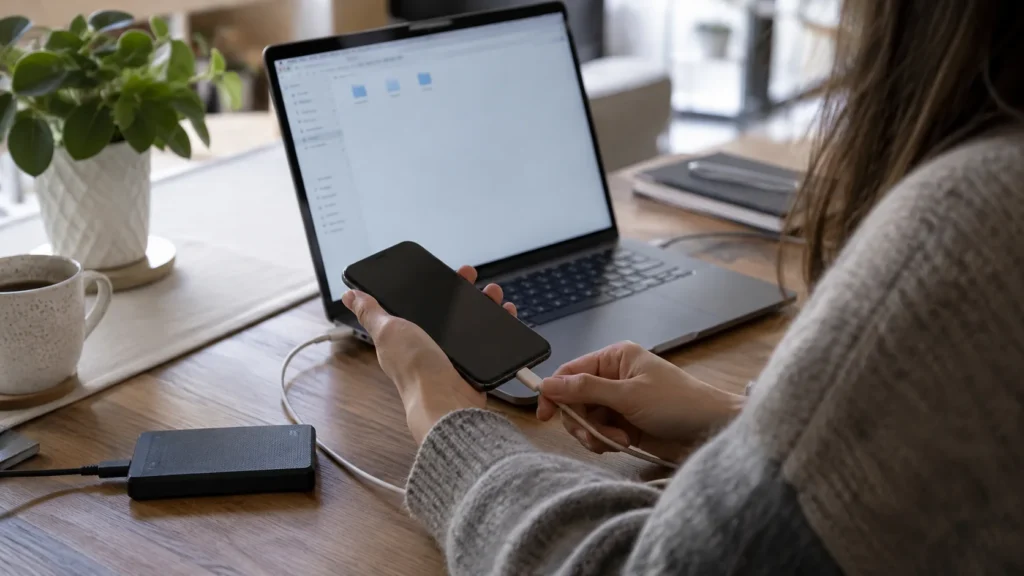 Préparation de la sauvegarde du téléphone